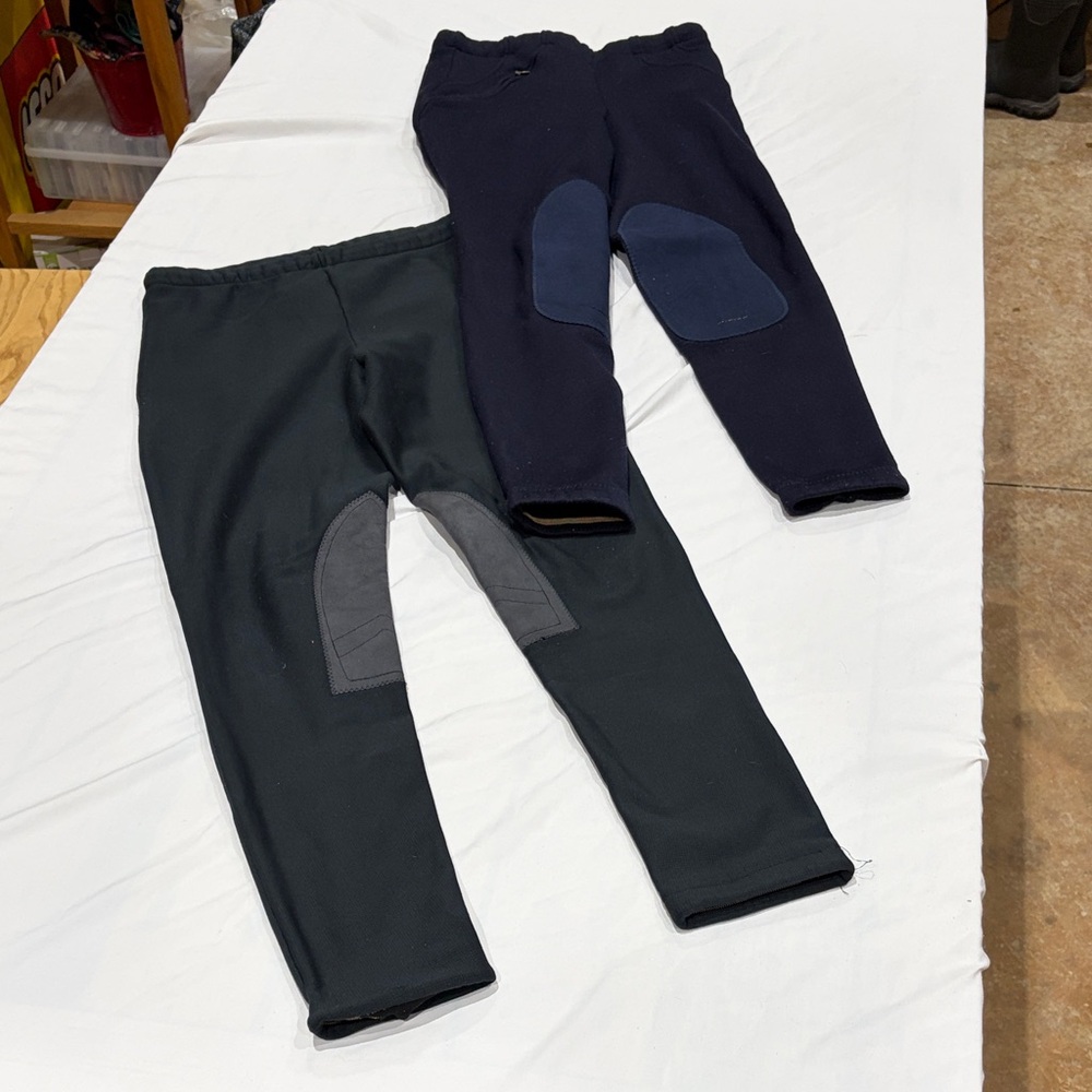 Women’s medium Navy and Black winter Riding Pants knee patch breeches